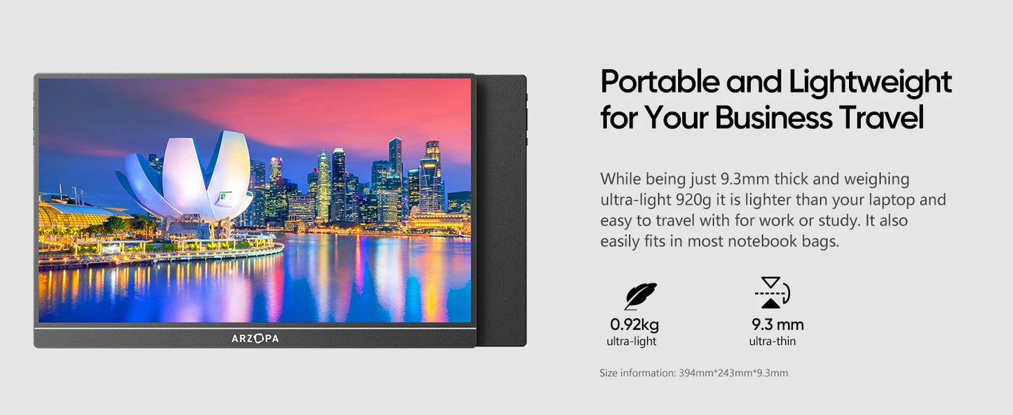 ARZOPA A1M 17.3" 60Hz Entertainment Monitor