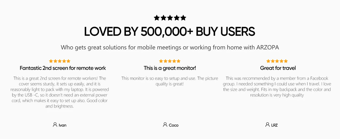 ARZOPA A1M 17.3" 60Hz Entertainment Monitor