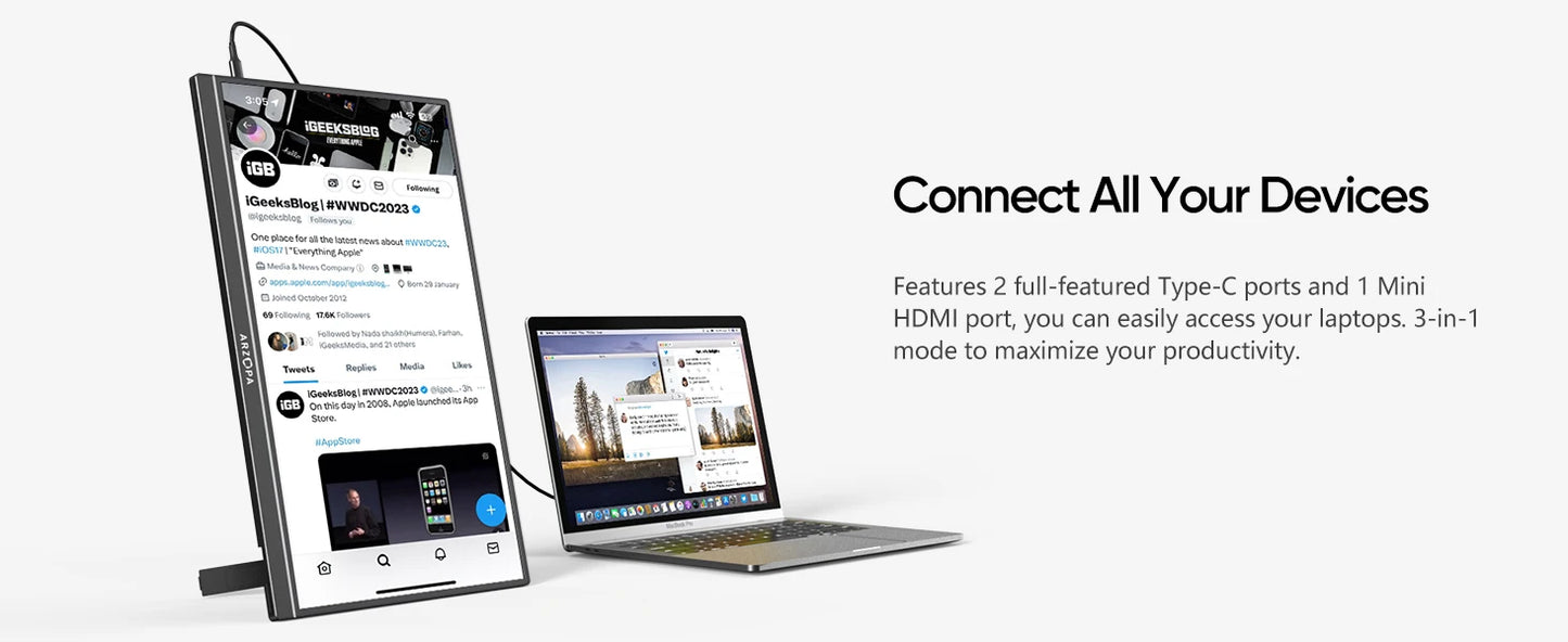 ARZOPA A1M 17.3" 60Hz Entertainment Monitor