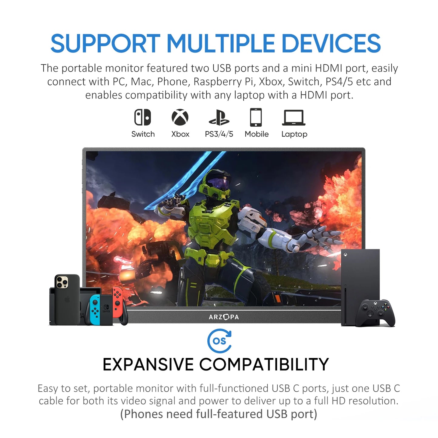ARZOPA Z1RC 16" 2.5K Creative Monitor