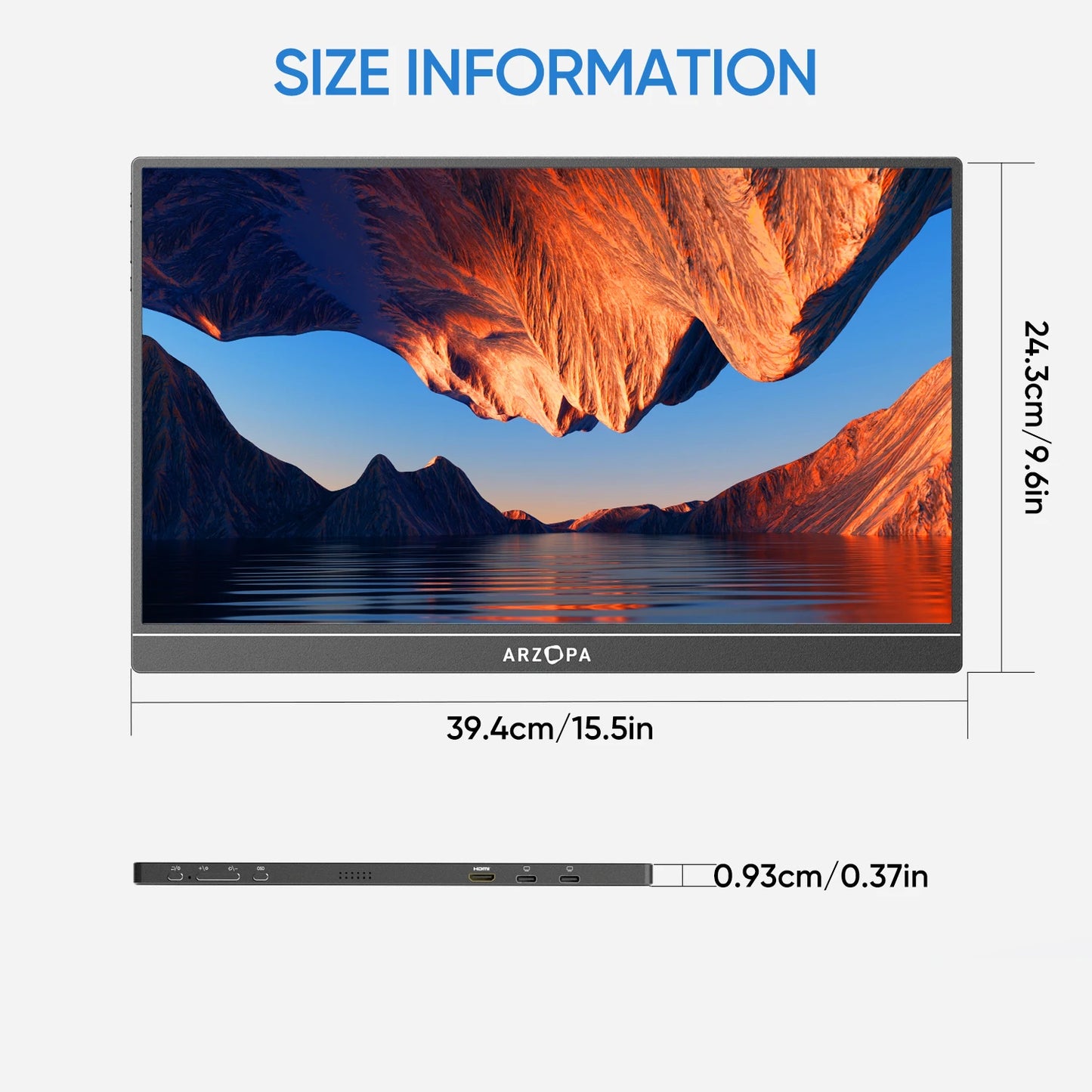 ARZOPA A1M 17.3" 60Hz Entertainment Monitor