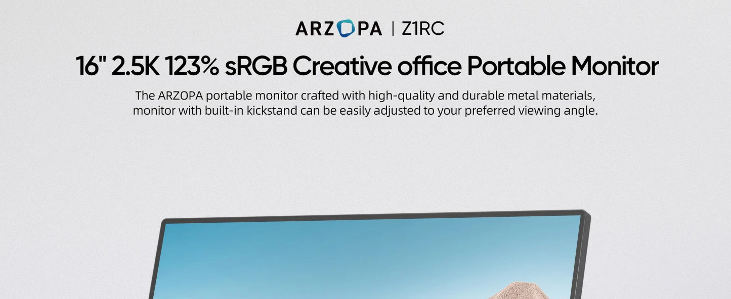 ARZOPA Z1RC 16" 2.5K Creative Monitor