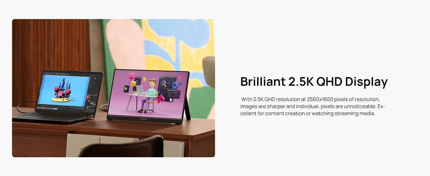 ARZOPA Z1RC 16" 2.5K Creative Monitor