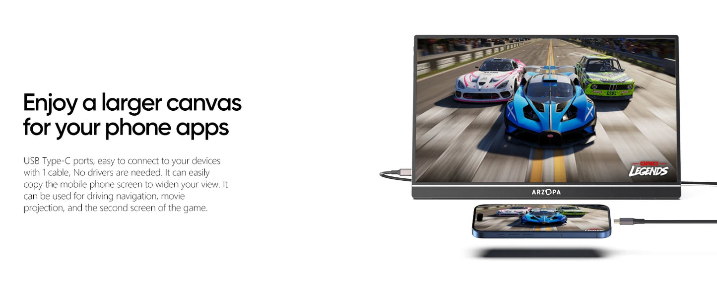 ARZOPA Z1FC 16.1" 144Hz Gaming Monitor