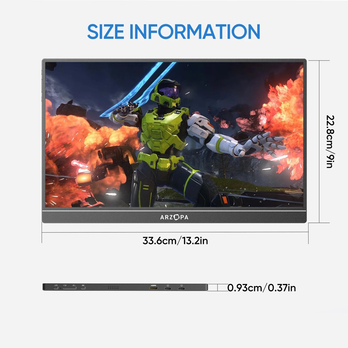 ARZOPA Z1FC 16.1" 144Hz Gaming Monitor