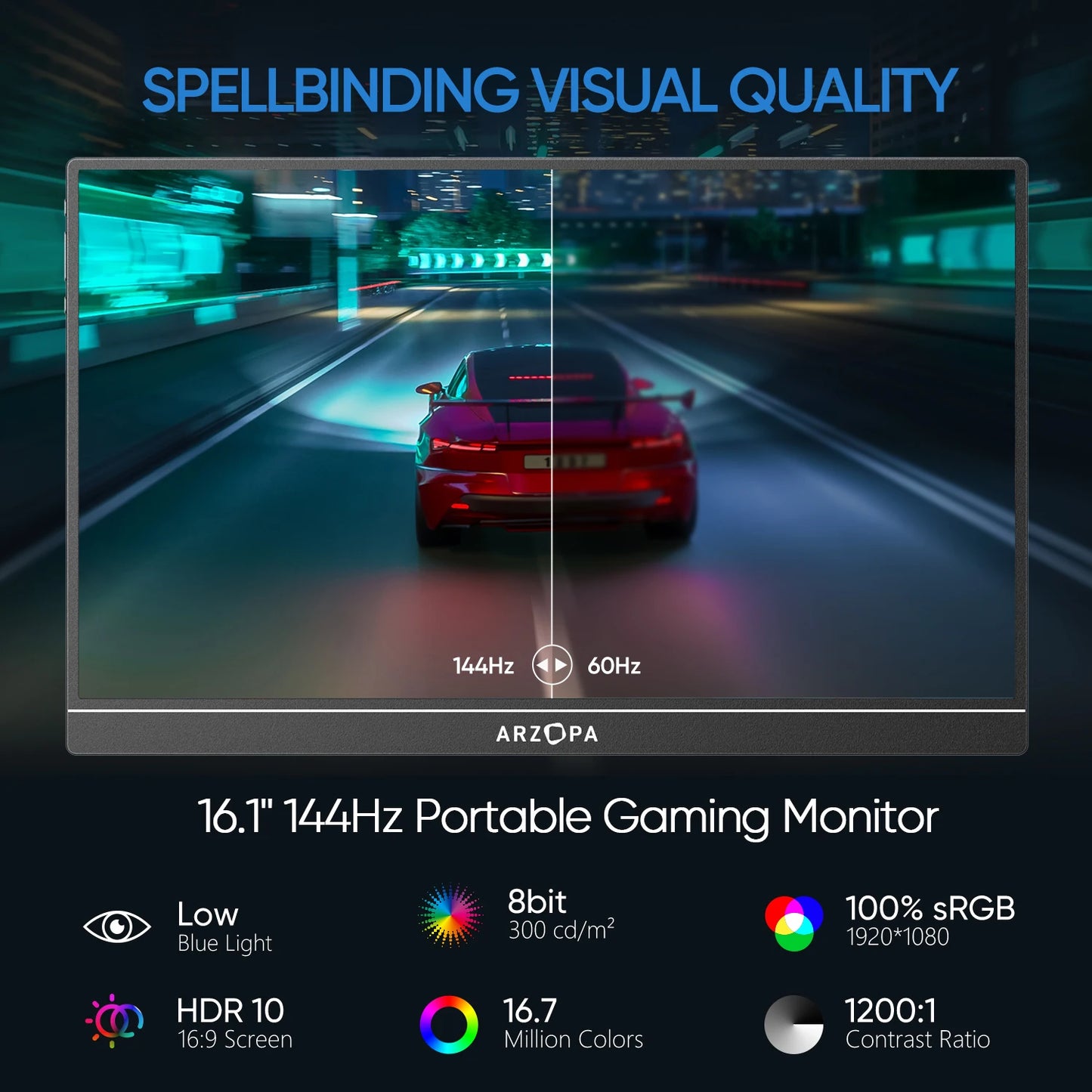 ARZOPA Z1FC 16.1" 144Hz Gaming Monitor